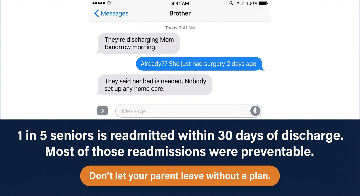 Hospital Discharge — IMessage + Stat